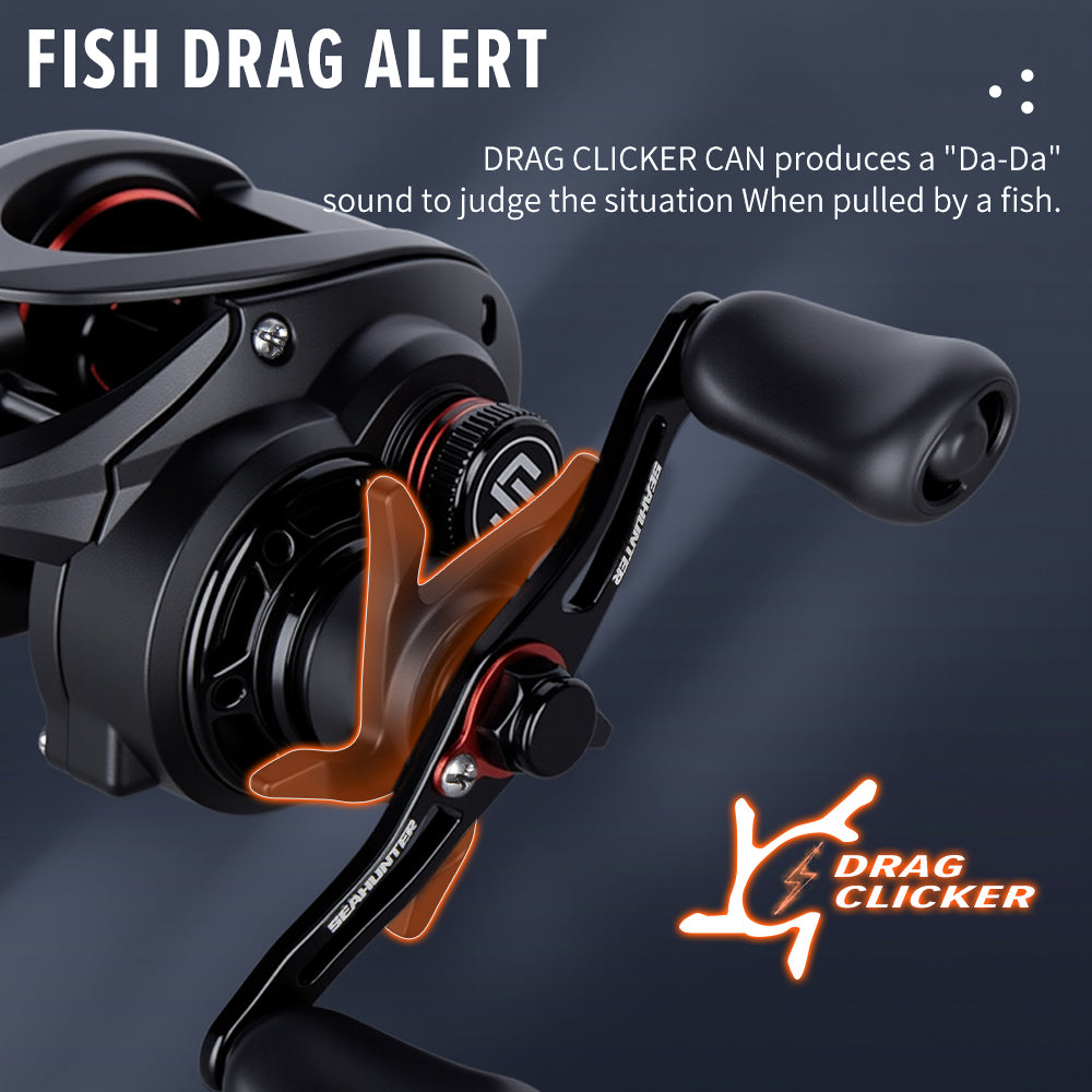 SeaHunter Black Arrow BC Reel 7.2:1 Gear Ratio 155g Ultralight 20-Level Magnetic Brake 1PC