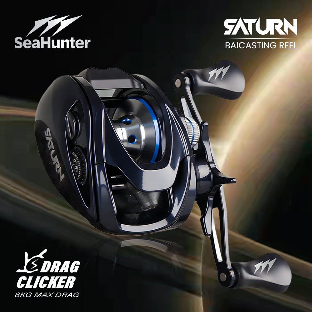 SeaHunter Saturn Baitcasting Reel 7.3:1 Gear Ratio Magnetic Brake Saltwater Freshwater Fishing Reel 1PC