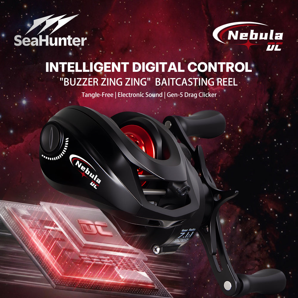 SeaHunter Nebula DC Digital Control Baitcasting Reel 165g Ultralight Saltwater Freshwater Fishing Reel 1PC