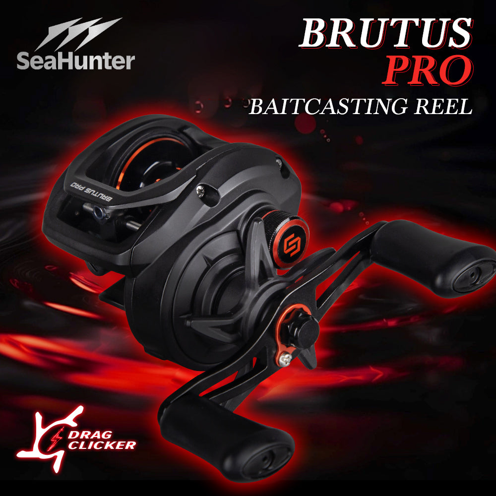SeaHunter x KastKing Brutus Pro BC Reel Drag Clicker 7.2:1 Saltwater Casting Reel 1PC