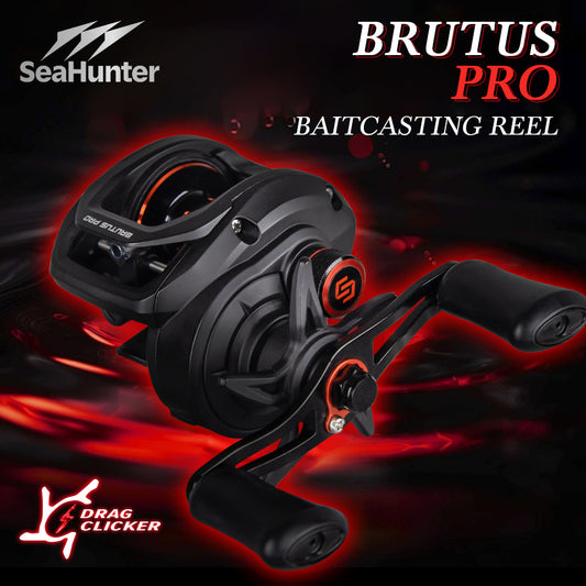SeaHunter x KastKing Brutus Pro BC Reel Drag Clicker 7.2:1 Saltwater Casting Reel 1PC
