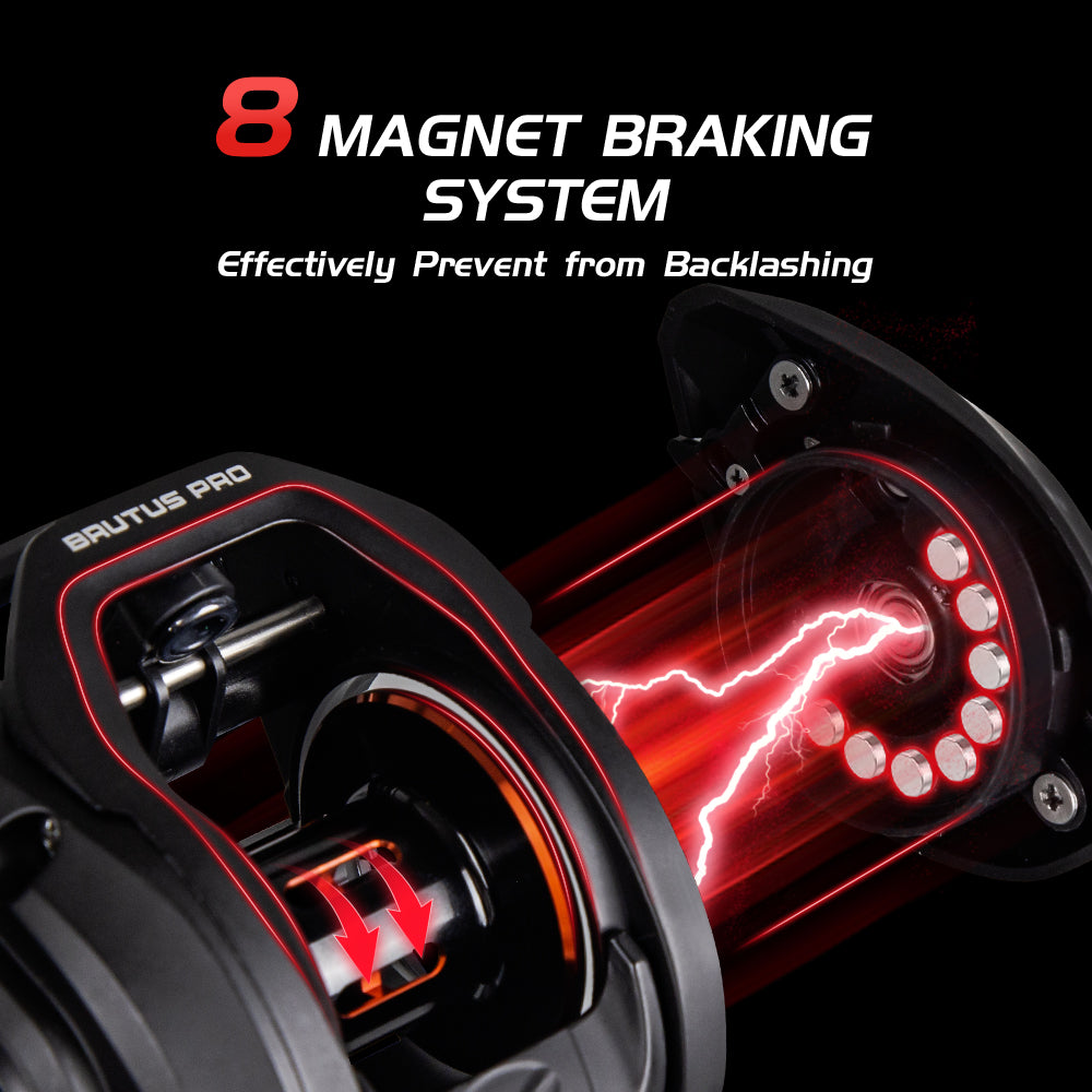 SeaHunter x KastKing Brutus Pro BC Reel Drag Clicker 7.2:1 Saltwater Casting Reel 1PC