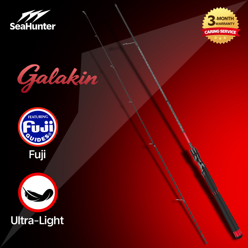 SeaHunter Galakin Carbon Fishing Rod Fuji Guides Ultra Light Portable Spinning Casting Pole