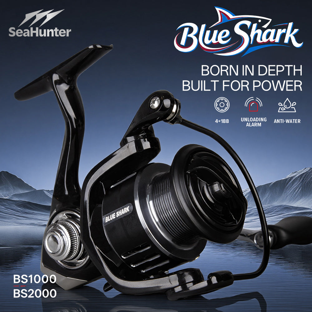 SeaHunter Blue Shark Power Handle Spinning Reel 13KG Drag Lightweight Professional 1PC