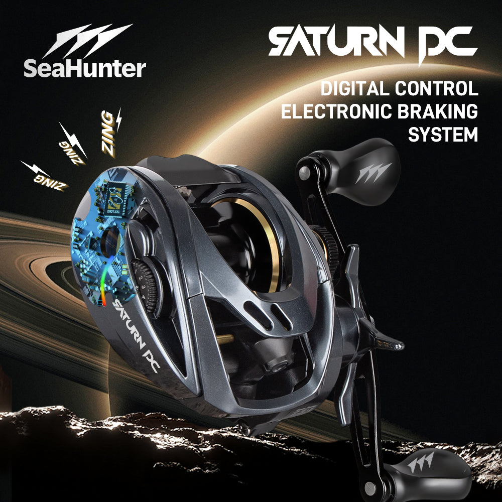 SeaHunter Saturn DC Digital Control Baitcasting Reel 7.3:1 High Speed Saltwater Freshwater Fishing Reel 1PC