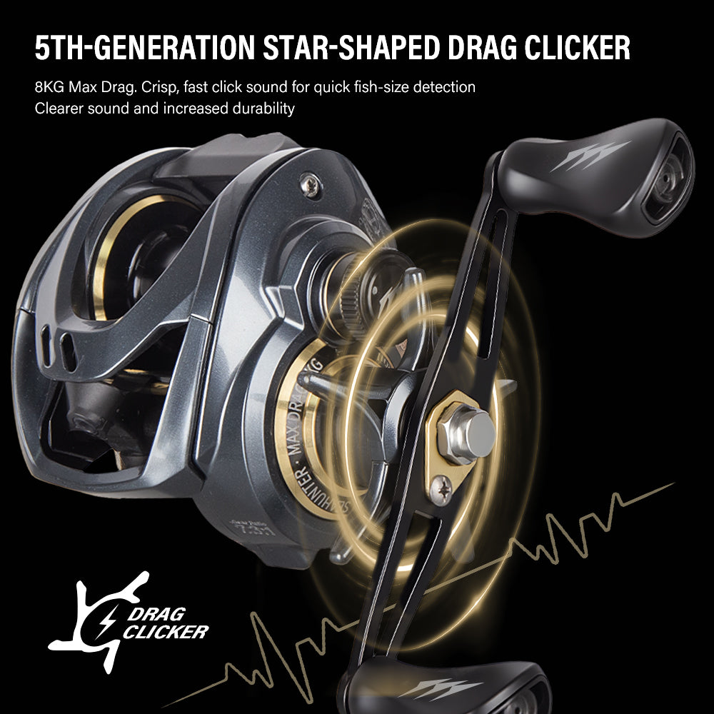 SeaHunter Saturn DC Digital Control Baitcasting Reel 7.3:1 High Speed Saltwater Freshwater Fishing Reel 1PC