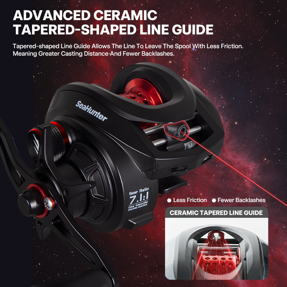 SeaHunter Nebula DC Digital Control Baitcasting Reel 165g Ultralight Saltwater Freshwater Fishing Reel 1PC