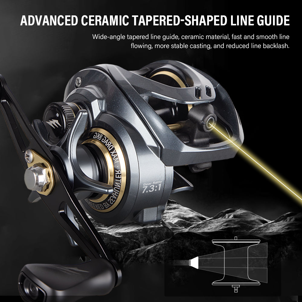 SeaHunter Saturn DC Digital Control Baitcasting Reel 7.3:1 High Speed Saltwater Freshwater Fishing Reel 1PC