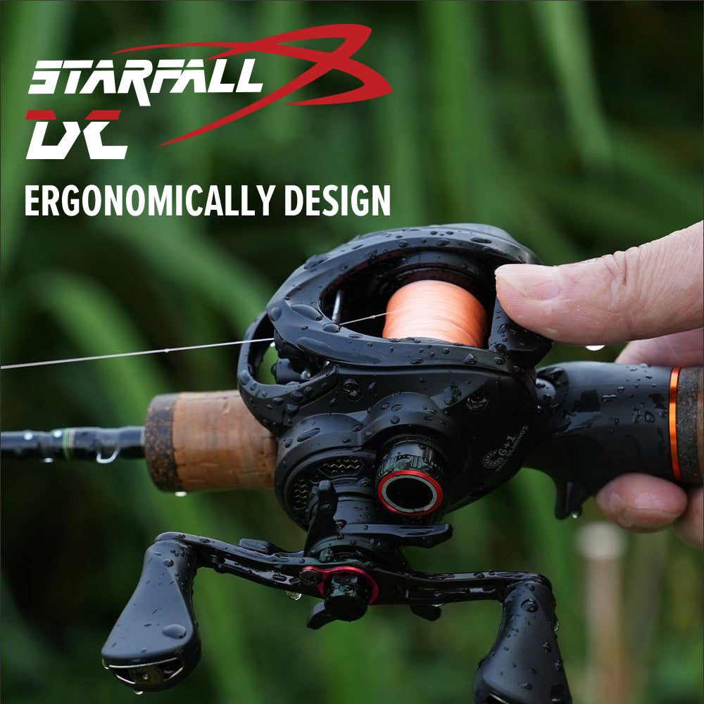 SeaHunter Starfall DC Digital Control Baitcasting Reel 5kg Drag Clicker Carbon Fiber Fishing Reel 1PC