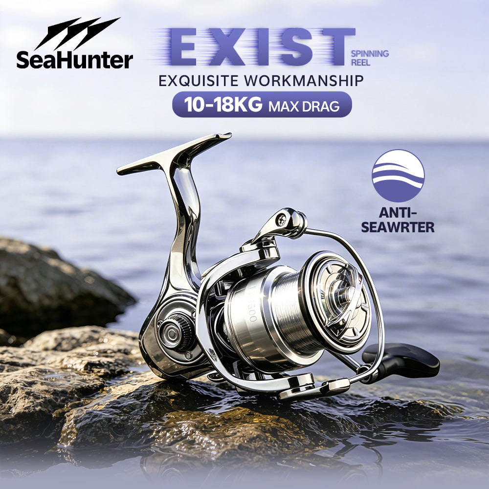 SeaHunter Exist Max Power Handle Spinning Reel 18kg Drag All Metal Saltwater Reel 1PC
