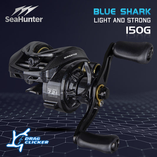 SeaHunter Blue Shark BC Reel 150g Ultralight Drag Clicker 7.2:1 High Speed 1PC