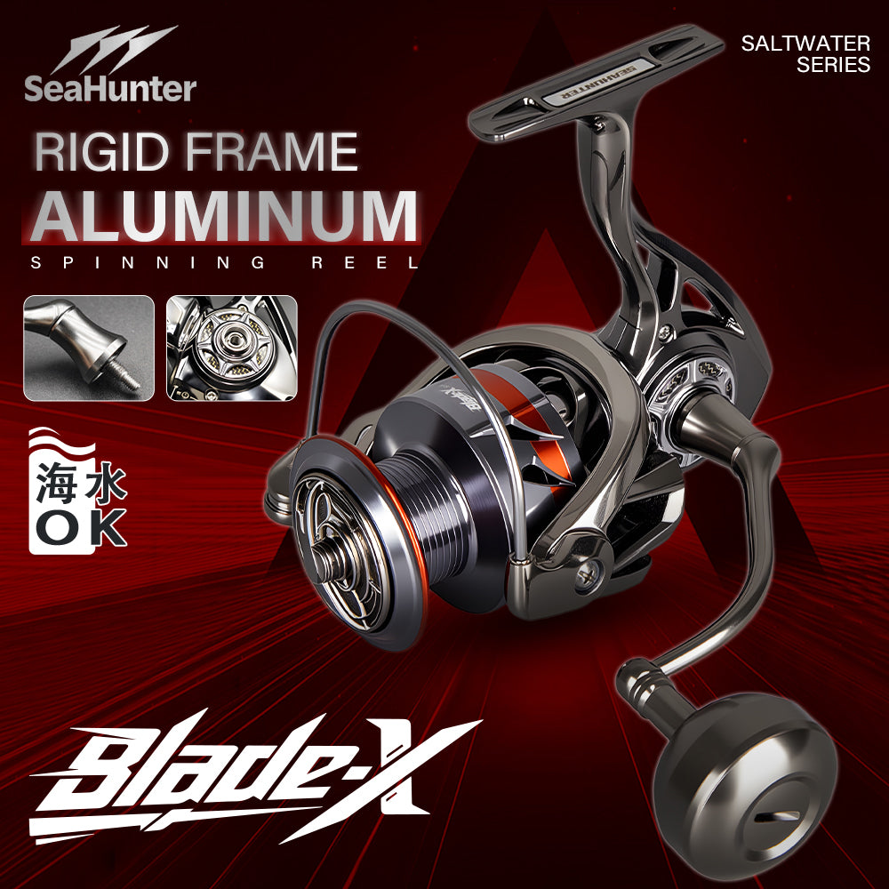 SeaHunter Blade X Metal Spinning Reel Power Handle 10KG Drag Saltwater Durable 1PC