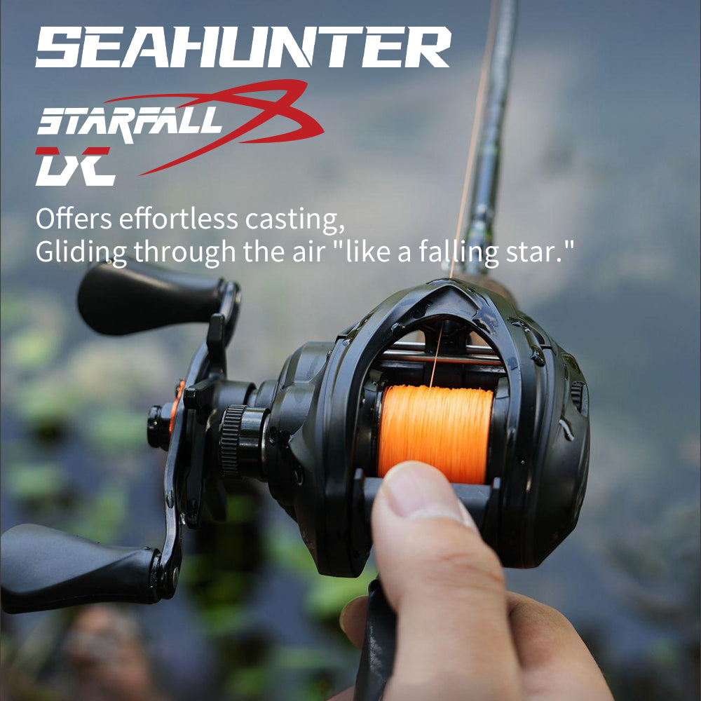 SeaHunter Starfall DC Digital Control Baitcasting Reel 5kg Drag Clicker Carbon Fiber Fishing Reel 1PC