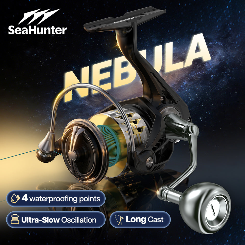 SeaHunter Nebula Spinning Reel Ultra Slow Oscillation Waterproof Metal Handle Long Cast
