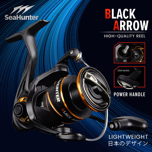 SeaHunter Black Arrow Power Handle Spinning Reel 13KG Drag Lightweight Professional 1PC