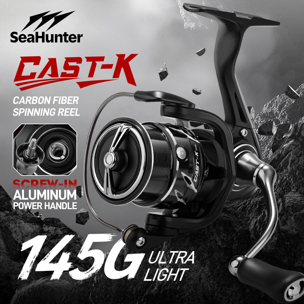 SeaHunter Cast-K Ultralight 145g Carbon Spinning Reel 6kg Drag 7+1BB 1PC