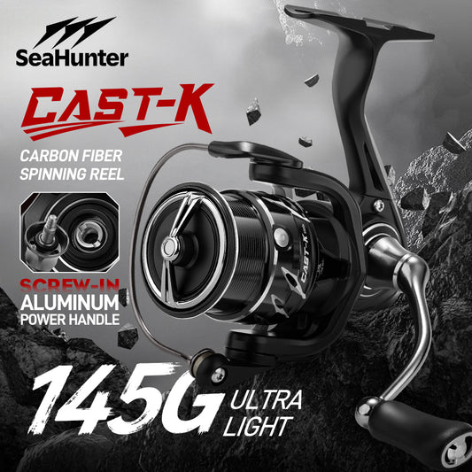 SeaHunter Cast-K Ultralight 145g Carbon Spinning Reel 6kg Drag 7+1BB 1PC