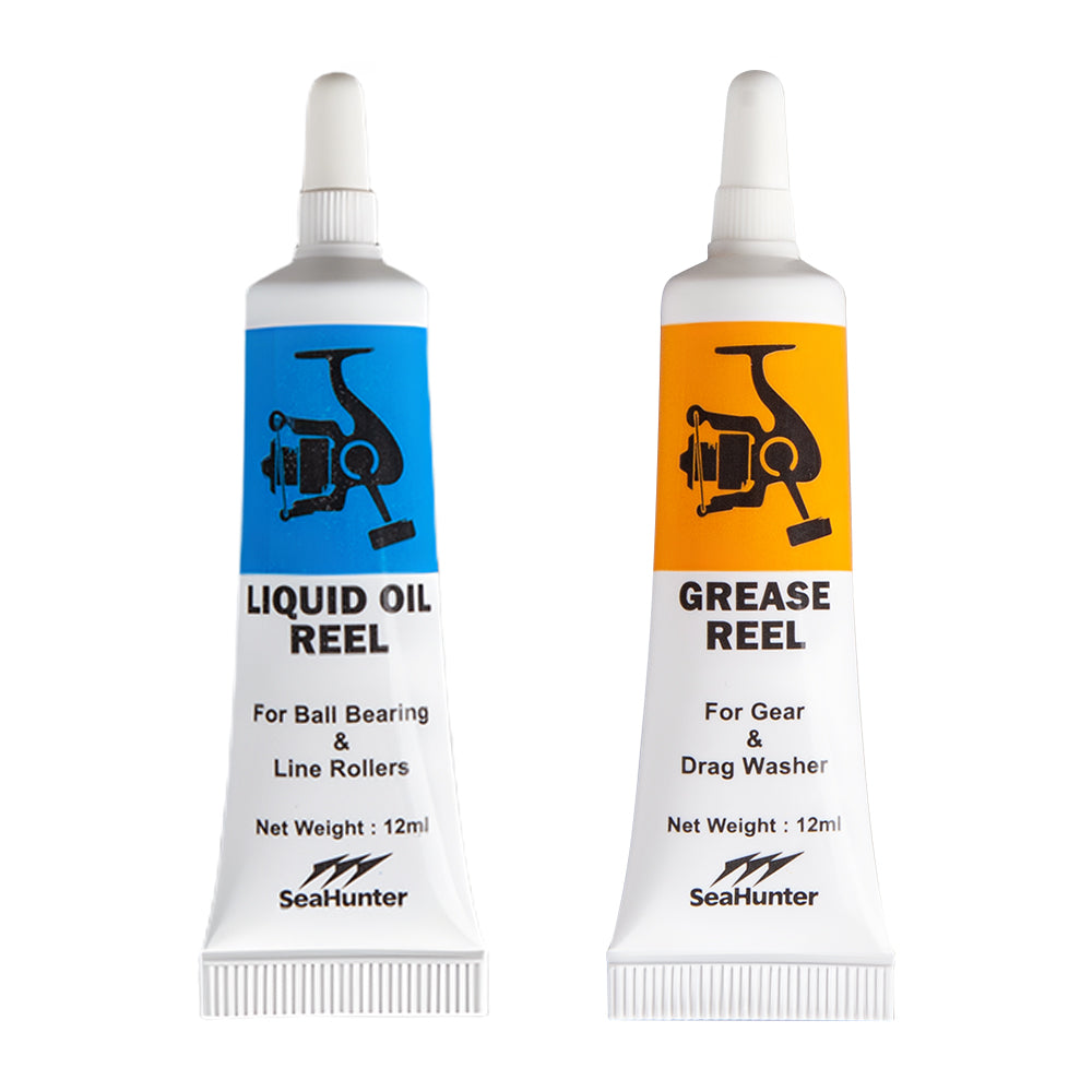 SeaHunter Fishing Reel Oil and Grease 2-Pack Rustproof Lubricant for Spinning and Baitcasting Reels