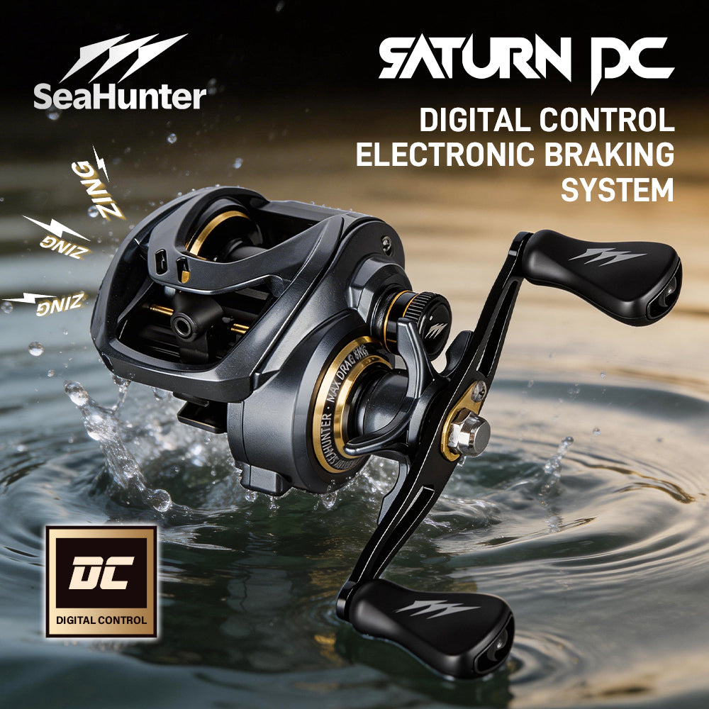 SeaHunter Saturn DC Digital Control Baitcasting Reel 7.3:1 High Speed Saltwater Freshwater Fishing Reel 1PC