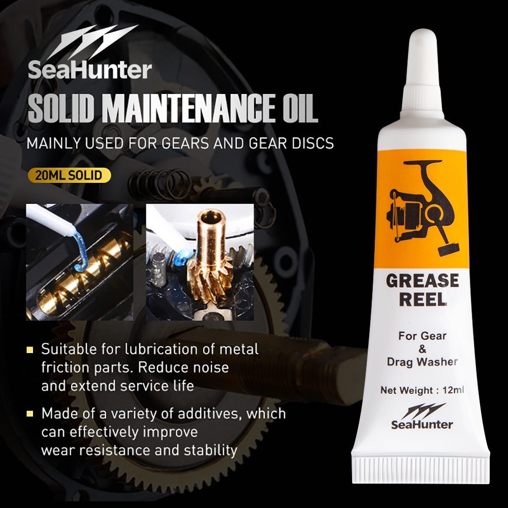 SeaHunter Fishing Reel Oil and Grease 2-Pack Rustproof Lubricant for Spinning and Baitcasting Reels