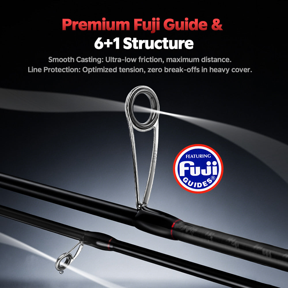 SeaHunter Galakin Carbon Fishing Rod Fuji Guides Ultra Light Portable Spinning Casting Pole