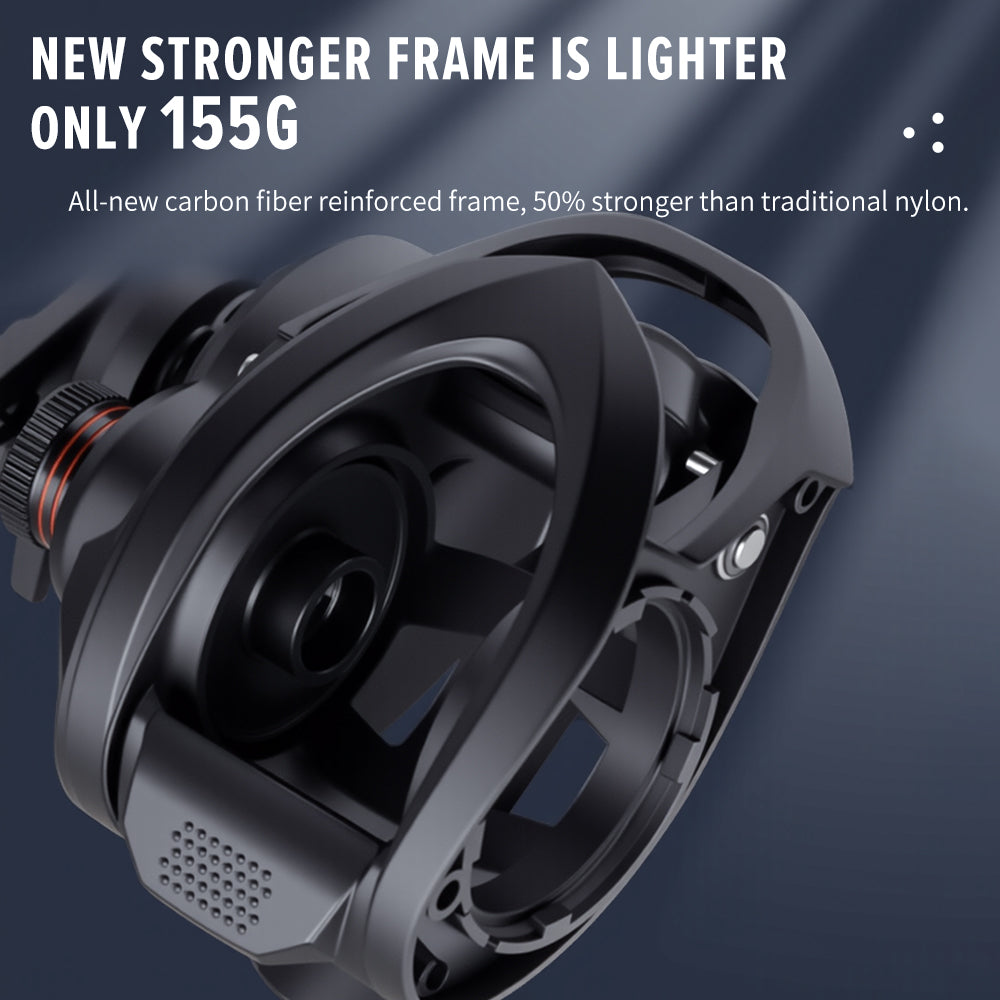 SeaHunter Black Arrow BC Reel 7.2:1 Gear Ratio 155g Ultralight 20-Level Magnetic Brake 1PC