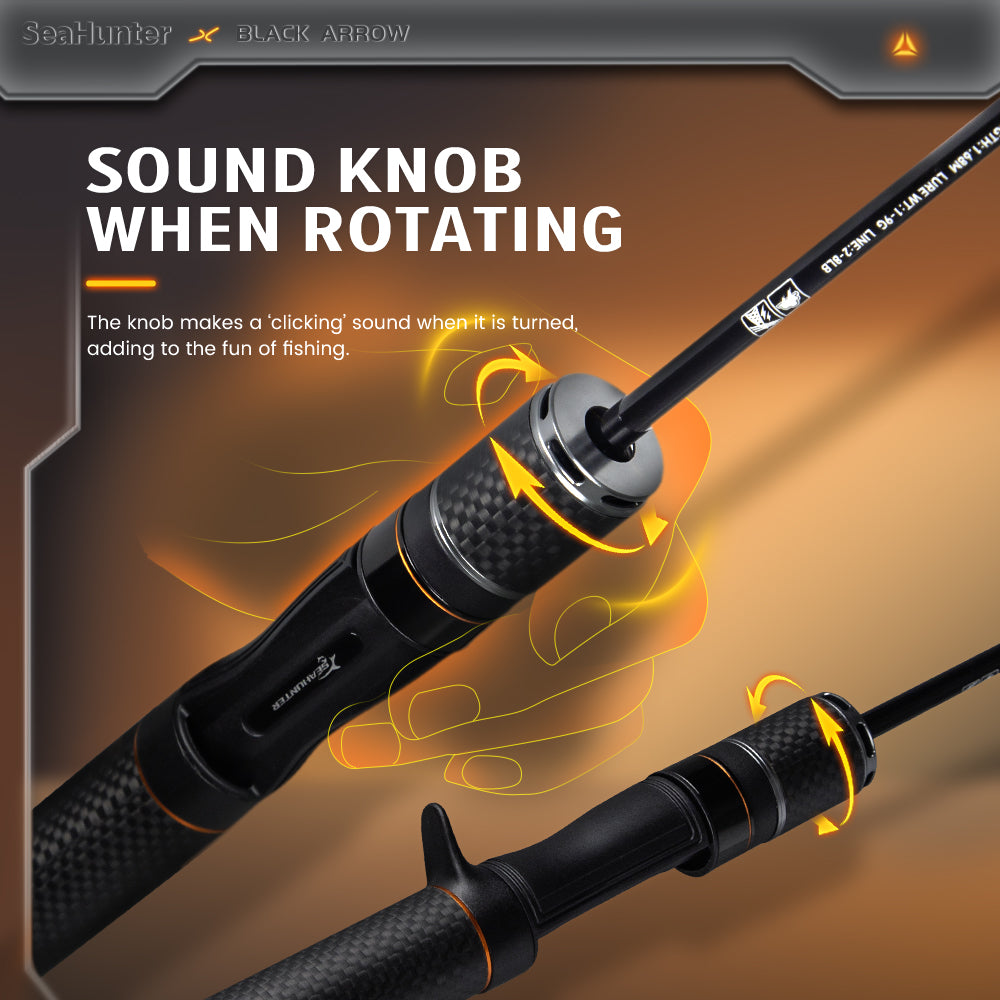 SeaHunter Black Arrow PRO FUJI Guide UL Carbon BFS Fishing Rod Ultralight 92g Micro Casting 1PC