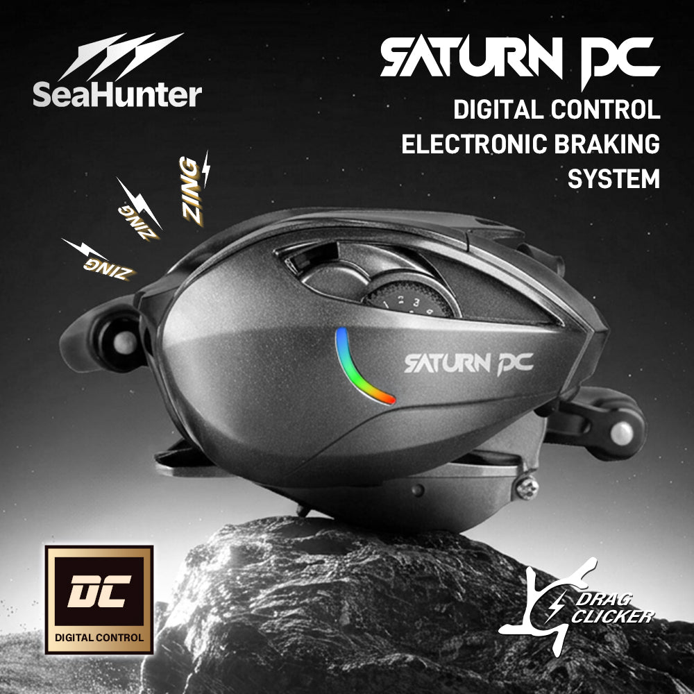 SeaHunter Saturn DC Digital Control Baitcasting Reel 7.3:1 High Speed Saltwater Freshwater Fishing Reel 1PC