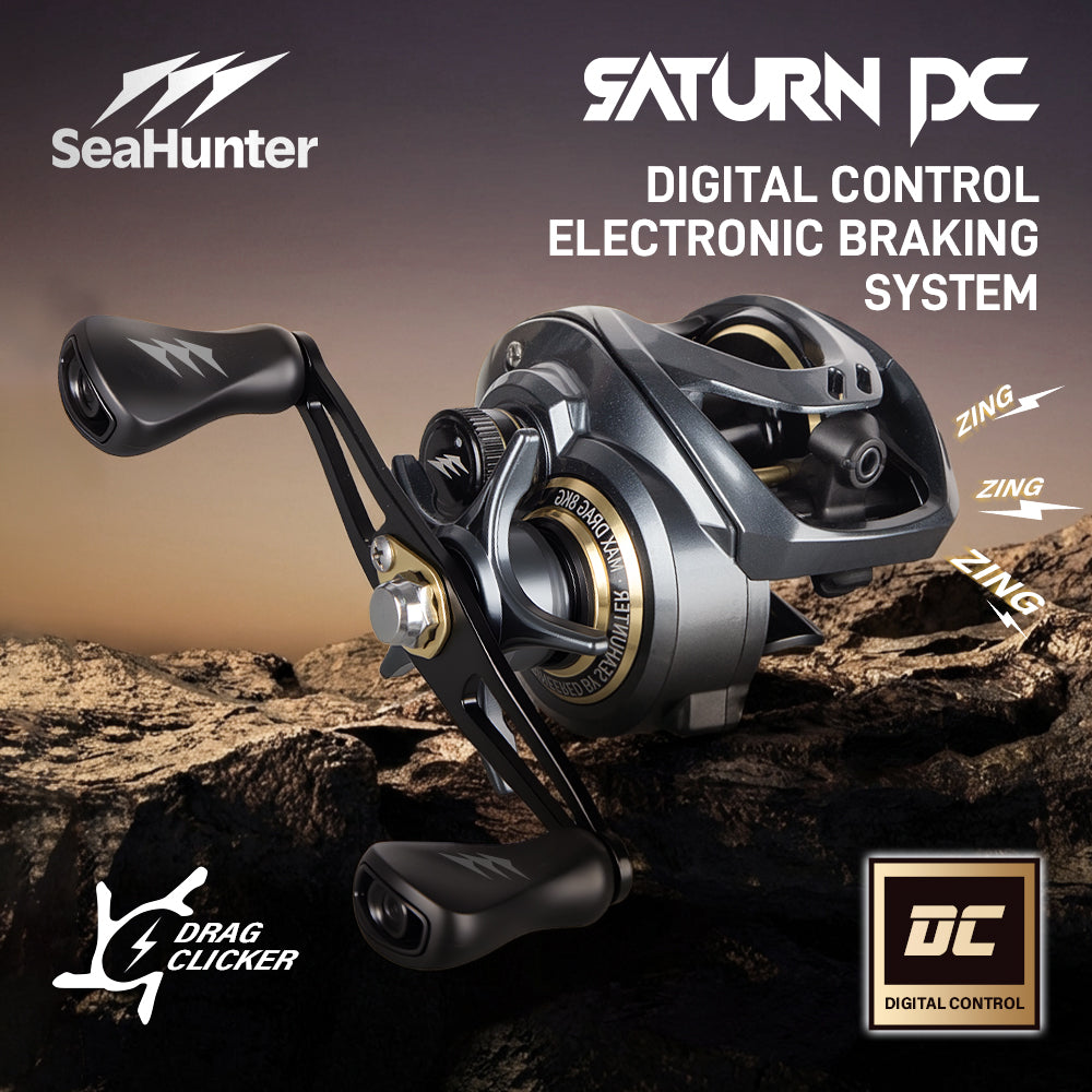 SeaHunter Saturn DC Digital Control Baitcasting Reel 7.3:1 High Speed Saltwater Freshwater Fishing Reel 1PC