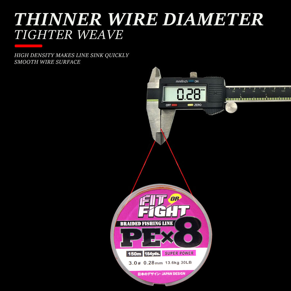 SeaHunter Fit or Fight PE X8 150M 300M Japanese Braided Fishing Line Saltwater 1PC