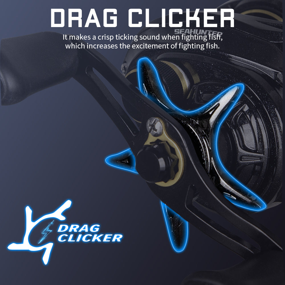 SeaHunter Blue Shark BC Reel 150g Ultralight Drag Clicker 7.2:1 High Speed 1PC