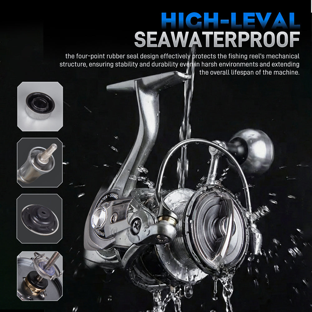 SeaHunter Starfall 20kg Max Drag Power Handle Spinning Reel CNC Spool Saltwater Freshwater Fishing Reel 1PC