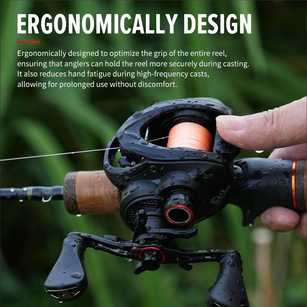 SeaHunter Starfall DC Digital Control Baitcasting Reel 5kg Drag Clicker Carbon Fiber Fishing Reel 1PC