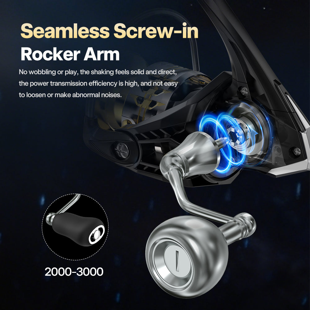 SeaHunter Nebula Spinning Reel Ultra Slow Oscillation Waterproof Metal Handle Long Cast