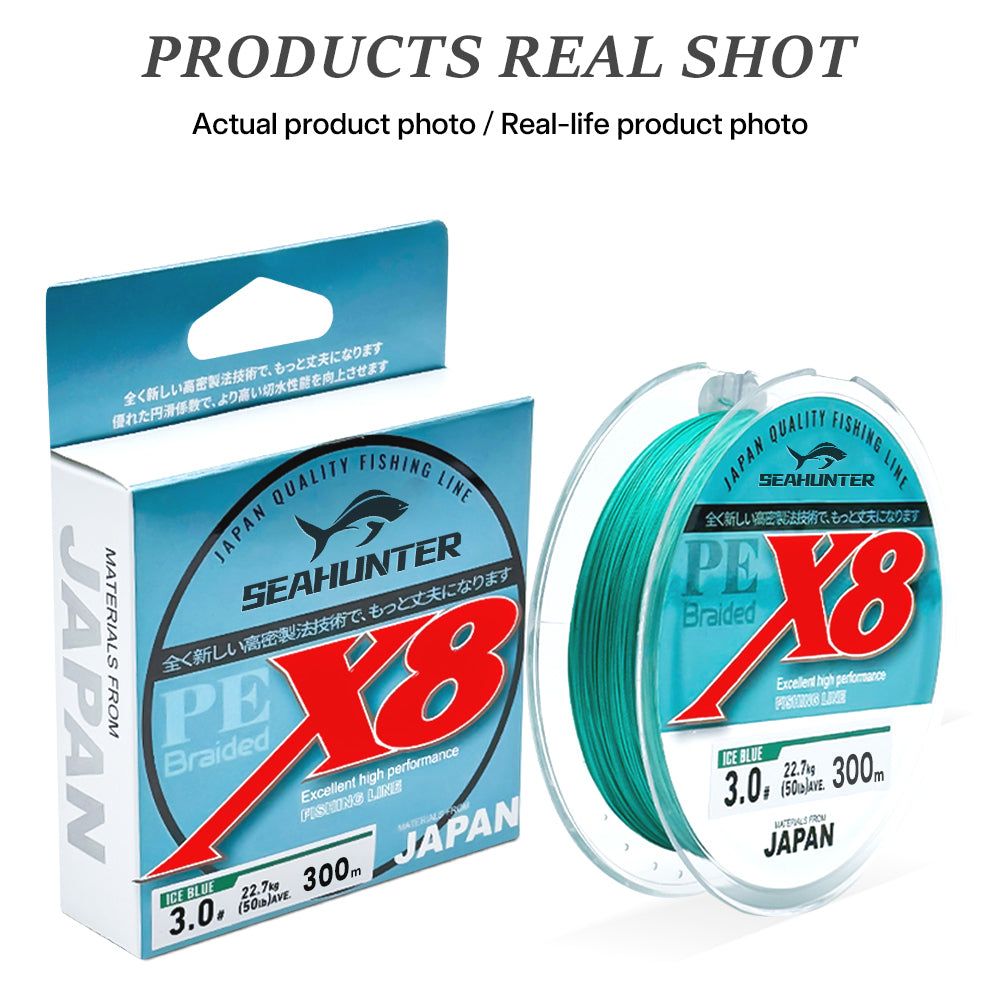SeaHunter Blue Shark PE X8 Japanese Braided Fishing Line  Smooth Long Cast 1PC
