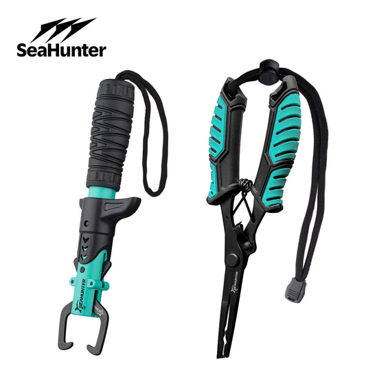 SeaHunter Fishing Tool Set: 20cm Lip Grip & 18cm Pliers for Saltwater & Freshwater - 2PCS/Set