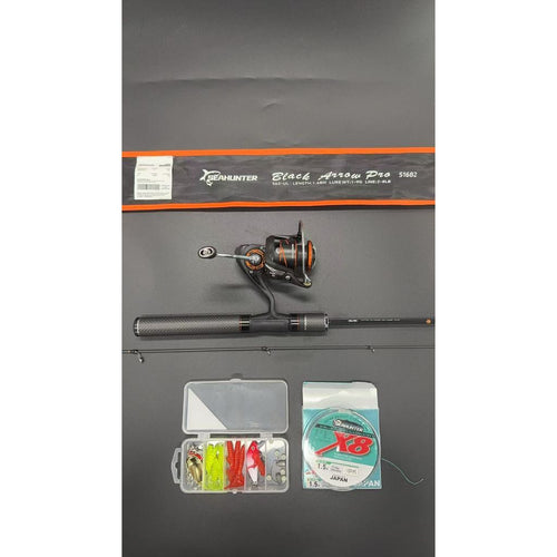 [OFFICIAL] SeaHunter Black Arrow Joran Pancing 1 Set=Joran+Reel+PE X8 Senar+Lure Set, Power Handle