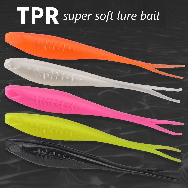 SeaHunter T-Tail Soft Lure: 7.5cm/2.6g Realistic Swimming Baitfish for Bass Fishing - 8PCS/Bag