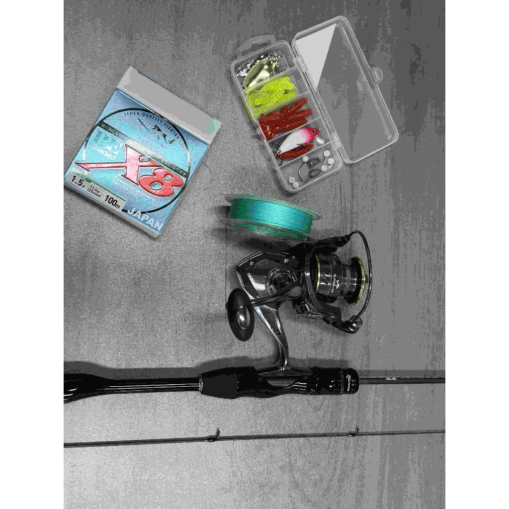 [OFFICIAL] SeaHunter Blue Shark Joran Pancing DK Spinning Reel 1 Set=Joran+Reel+PE X8 Senar+Lure Set