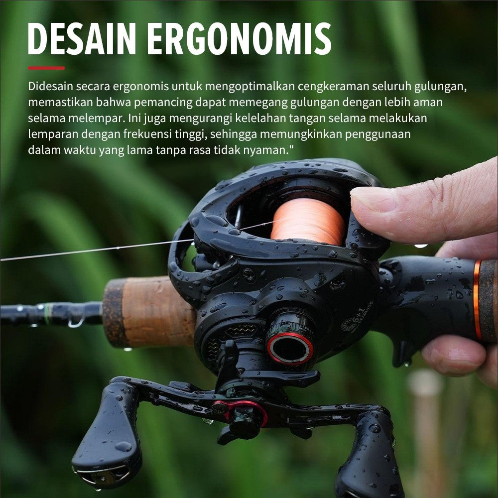 SeaHunter Starfall DC Digital Control Baitcasting Reel 5kg Drag Clicker Carbon Fiber Fishing Reel 1PC