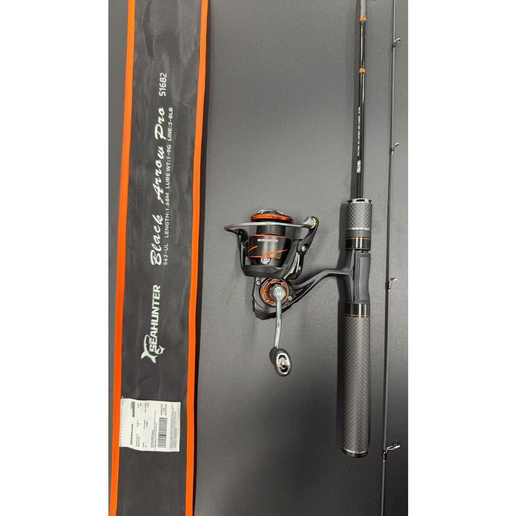 [OFFICIAL] SeaHunter Black Arrow Joran Pancing 1 Set=Joran+Reel+PE X8 Senar+Lure Set, Power Handle
