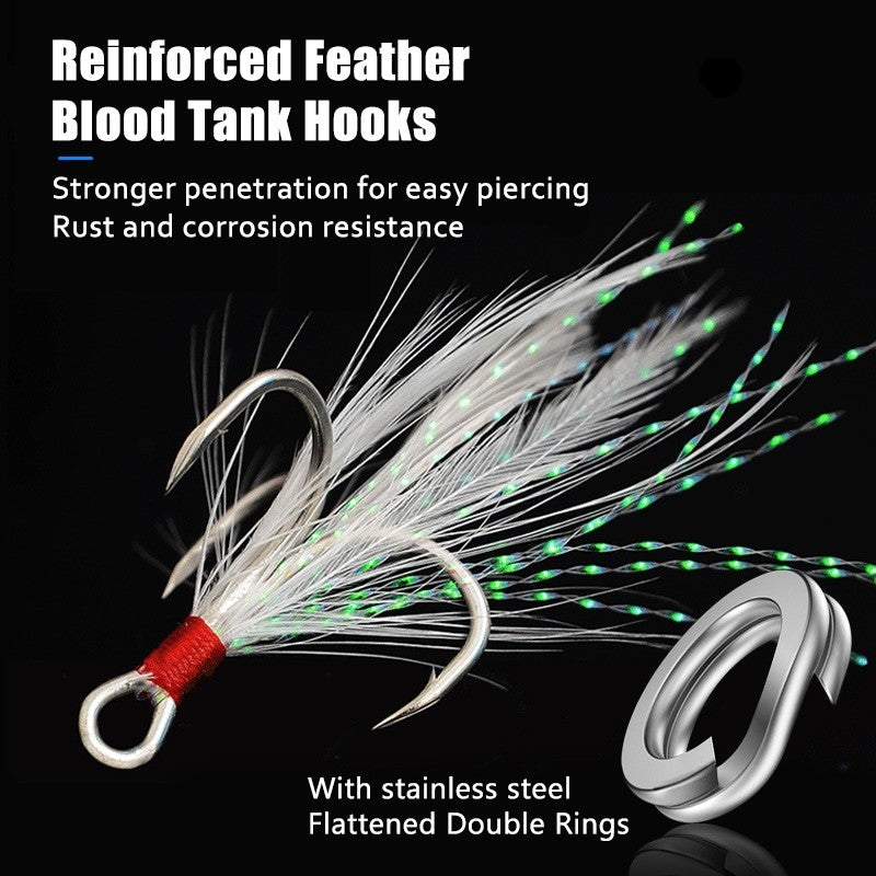SeaHunter Metal Jig Set: 10g-20g Laser Fish-Scale Casting Lures for Saltwater & Freshwater - 5PCS/Box
