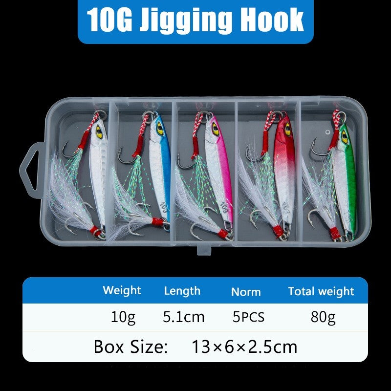 SeaHunter Soft Bait Fishing Lure Set 10pcs Paddle Tail T-Tail with Hooks and Box 1Set