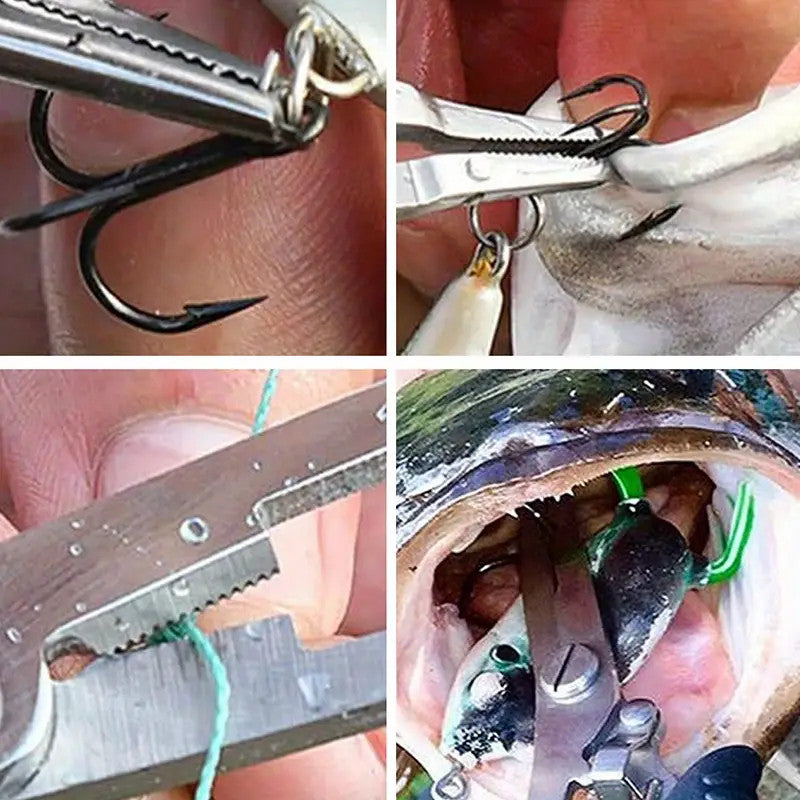 SeaHunter Fishing Tool Set: 20cm Lip Grip & 18cm Pliers for Saltwater & Freshwater - 2PCS/Set