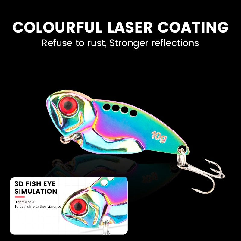 SeaHunter 5pcs Metal VIB Fishing Lure Set 4cm 7g Sinking Baits with Tackle Box 1Set