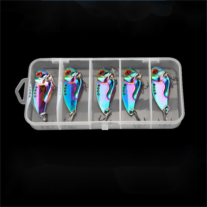 SeaHunter 5pcs Metal VIB Fishing Lure Set 4cm 7g Sinking Baits with Tackle Box 1Set