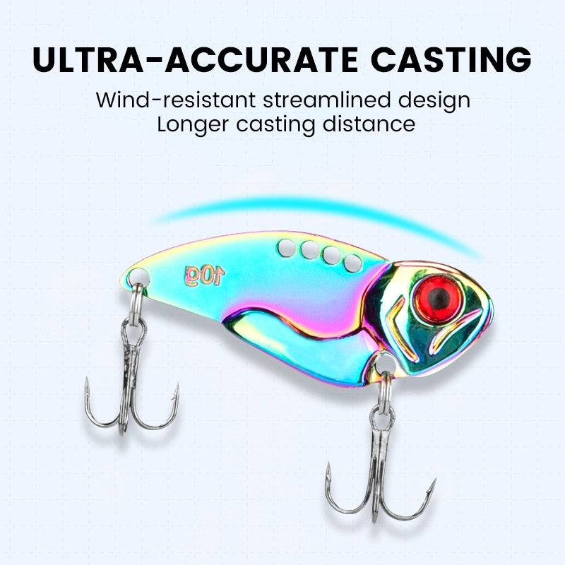 SeaHunter 5pcs Metal VIB Fishing Lure Set 4cm 7g Sinking Baits with Tackle Box 1Set