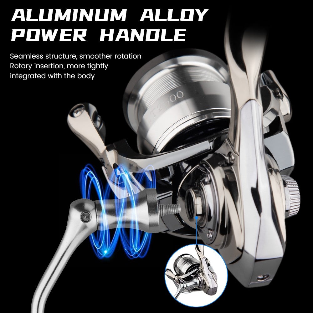 [OFFICIAL] Versi Tingkat Lanjut SeaHunter EXIST MAX Power Handle Spinning Fishing Reel Pancing, 12+1BB, Gear Ratio 6:3:1, Max Drag 10-18kg,SW Saltwater ALL Metal Aluminum Alloy, High-Quality Spinning Fishing Reel Air Laut, Tawar