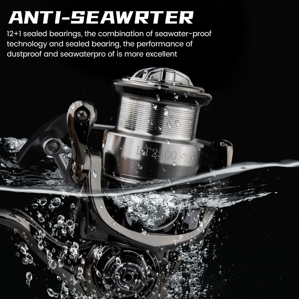 [OFFICIAL] Versi Tingkat Lanjut SeaHunter EXIST MAX Power Handle Spinning Fishing Reel Pancing, 12+1BB, Gear Ratio 6:3:1, Max Drag 10-18kg,SW Saltwater ALL Metal Aluminum Alloy, High-Quality Spinning Fishing Reel Air Laut, Tawar