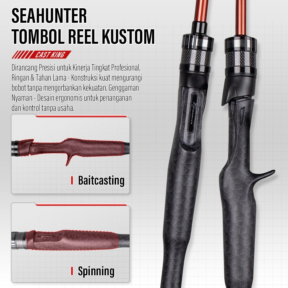 SeaHunter Cast King Fishing Rod FUJI Guides 30T Carbon Long Casting Rod 1PC
